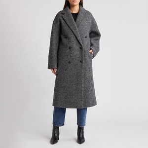 Customized <b>Women's</b> <b>Wool</b> Trench <b>Coat</b> <b>Double</b> <b>Breasted</b> Long Solid Color Full Sleeve Winter Outerwear Keep Warm - Product Image 4