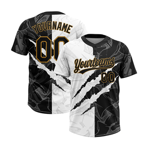 Maillots de baseball OEM de haute qualité en gros, chemises à deux boutons, nom et numéro personnalisés, logo, maillot de softball pour hommes - Product Image 4