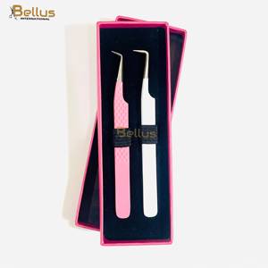 แหนบต่อขนตา Bellus International Professional สีชมพูร้อน รุ่น 45 ปลายไฟเบอร์เรียบ จับถนัดมือ ผลิตจากสแตนเลสสตีล - Product Image 4