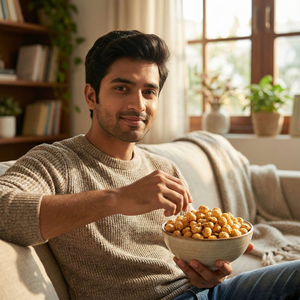 Mantequilla de Maní Makhana (Fox Nuts) |   Snack de Proteína de Semillas de Loto Tostadas |   Proveedor de Semillas de Nenúfares Aromatizadas al por Mayor - Product Image 5