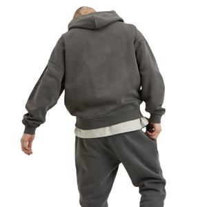 Sudaderas con Capucha Personalizadas para Hombre, de Alta Calidad, Estilo Holgado con Hombros Caídos, 100% Algodón, Tejido Informal, Color Liso, para Invierno - Product Image 2