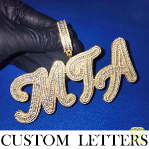 Personalized "Darcell " Letter Pendant Gold Plated Hip Hop <b>Chain</b> Luxury Jewelry - Product Image 2
