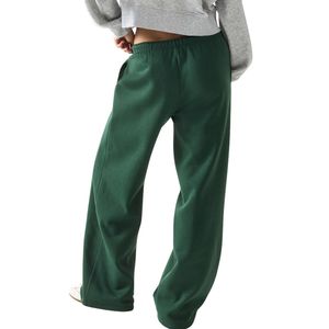 Pantalones Deportivos de Pierna Ancha para Mujer, Corte Holgado, Cintura Alta, Suaves y Cómodos, Casuales, Atléticos, con Cordón en la Cintura, Personalizados OEM ODM - Product Image 2