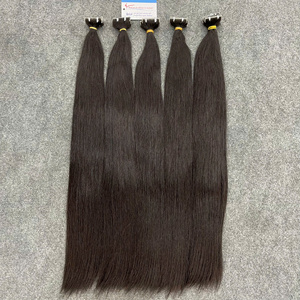 Cinta invisible Pure Essence, color negro natural, 100% cabello humano vietnamita, lista para enviar, adhesivo fuerte, textura virgen, suave. - Product Image 1