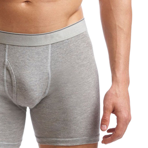 High Quality Elastic Waistband Men's <b>Boxer</b> Briefs Mid-Rise 100% Cotton Breathable Quick Dry Comfortable Fit for Hot Sale - Product Image 4