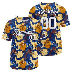 Custom Floral <b>Baseball</b> Jersey Unisex Short Sleeve Sublimated Print Breathable Polyester Summer Sport Top Teamname 00 - Product Image 4