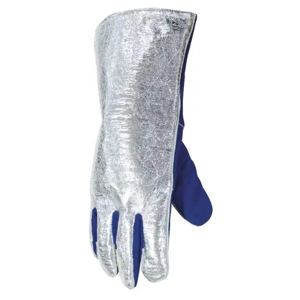 Gants en cuir de vachette aluminisé et para-aramide, résistants à la chaleur, pour la construction, la sécurité, la lutte contre les incendies, le soudage et autres applications - Product Image 1