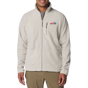 Chaqueta de forro polar con cremallera completa, de color liso, para adultos, con diseño de logotipo personalizado. - Product Image 1