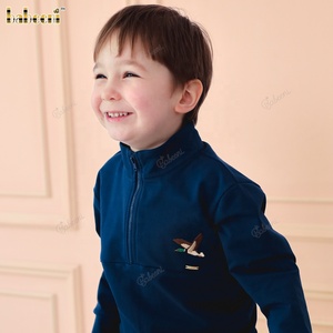 Ensemble polaire zippé sportif 100% coton certifié OEKO-TEX ODM pour garçons et enfants, isolant thermique, vente en gros, non toxique, ignifuge - Product Image 1