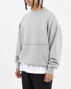 Sweat-shirt unisexe à col rond en coton français lourd, avec logo personnalisé, basique, pour homme - Product Image 3