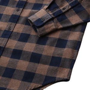 Chemises en flanelle à carreaux pour hommes, manches courtes, printemps, 100% coton, anti-rides, respirantes, design OEM - Product Image 4