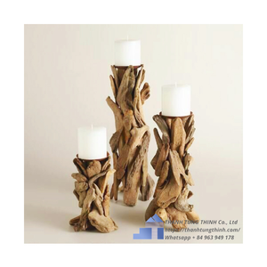 Portavelas de Madera Flotante Natural Thanh Tung Thinh, Forma Irregular, Decoración Elegante para Interiores, Hecho en Vietnam - Product Image 3
