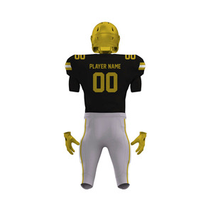 Uniformes de Fútbol Americano Personalizados al por Mayor, Conjuntos de Uniformes de Práctica y Juego de Color Sólido para Equipos, para Adultos, Uso Deportivo, Manga Corta - Product Image 3