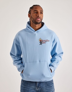 Pull-over de luxe personnalisé en gros 100% coton mélangé Boxy Heavyweight Oversized Letter Cropped Hooded Screen Print Custom logo - Product Image 1