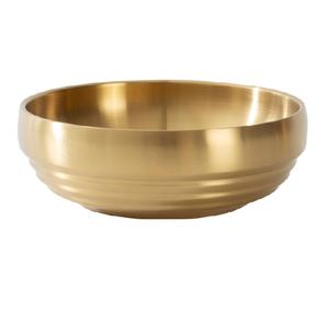 Grand saladier décoratif en laiton massif martelé, forme ronde, pour la maison - Product Image 6