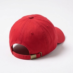 New Arrival High Quality Cotton Breathable Waterproof Sports Caps <b>Red</b> Unisex Baseball Caps Custom Embroidery logo Hat Made - Product Image 4
