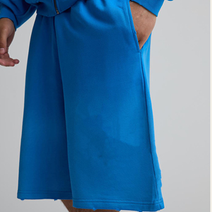 Fabricants de vêtements sur mesure en gros – Bermuda décontracté uni en polyester/coton respirant et éco-responsable pour hommes avec taille élastique - Product Image 6