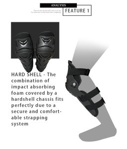 Protector de Rodilla para Motocicleta, Protección Profesional, Transpirable, Absorción de Impactos, Antideslizante, Grueso, Ajustable, Colores Personalizables, Espuma EVA - Product Image 2