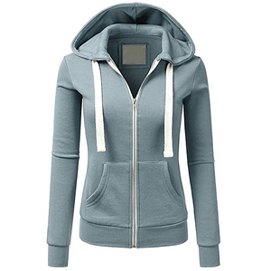 Sudadera con Capucha Negra Unisex 2026, Sudadera con Cierre, Corte Ajustado, Informal, Color Sólido, Felpa Francesa, Manga Larga, para Otoño - Product Image 3