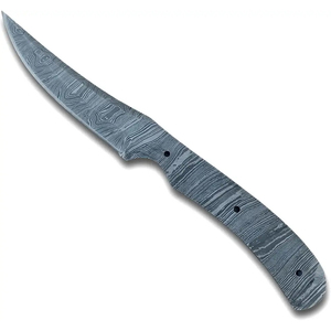 Cuchillo de Caza Burraq Ecommerce, Hecho a Mano, de Acero de Damasco, Hoja Lisa, Multifuncional, con Patrón de Gota de Lluvia, 7.5 Pulgadas, ODM/OEM, DIY - Product Image 1