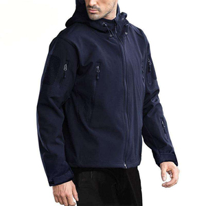 Chaqueta de Senderismo Unisex para Todas las Estaciones, con Capucha, Cierre de Cremallera, Bolsillos, Impermeable, Relleno de Poliéster, Corte Regular, Color Negro Sólido - Product Image 6