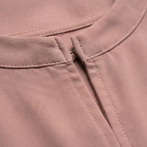 Elegante Abaya para Mujer 2025, Color Personalizado, Largo hasta el Suelo, Poliéster Ligero, Cuello en V con Cuentas, Manga Larga, Servicio OEM de Alta Calidad - Product Image 4