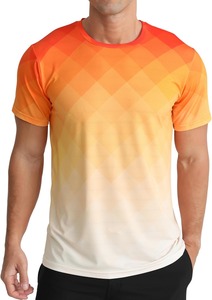 เสื้อยืดออกกำลังกายผู้ชายแบบตาข่าย แห้งเร็ว สำหรับยิมและกีฬา แขนสั้น รับผลิตตามแบบ OEM สำหรับตลาดสหรัฐอเมริกา ขายส่งจำนวนมาก - Product Image 1