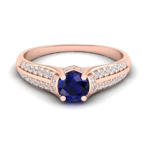 Anillos REYES personalizados con moissanita y zafiro azul en plata de ley 925, joyería fina para mujer, regalo para ella. - Product Image 5