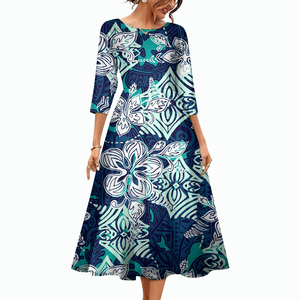 Ropa de Mujer, Vestidos de Noche, Estilo Tribal Polinesio con Tatuajes, Vestido Holgado, Ropa Casual de Calle, Vestidos Personalizados para Mujer - Product Image 3