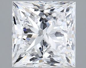 La lueur de mariage 3.00 CT. CVD Lab Grown Princess Cut Diamond 7.93 MM D Color VS1 Clarity IGI Certified for Wedding Center Stone - Product Image 1