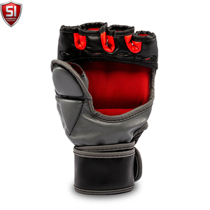 ถุงมือ MMA ยี่ห้อ Sumroos ผลิตจาก PU ปิดนิ้วเต็มรูปแบบ สีดำแดง ภายในสีดำแดง สำหรับผู้ใหญ่ ทั้งชายและหญิง  รับสกรีนโลโก้ สำหรับฝึกศิลปะการต่อสู้ - Product Image 5