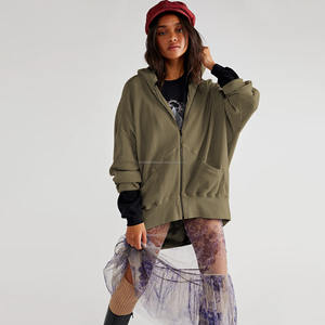 Sweat à capuche zippé complet lavage à l'acide surdimensionné 500gsm fermeture éclair pour hommes sweat à capuche boxy court pour hommes sweat à capuche surdimensionné poids lourd - Product Image 5