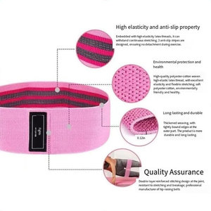 New Design Custom Logo Set of 3 Exercise Stretch <b>Hip</b> Circle Printed Fabric Booty Band Gym Fitness Glute Resistance Band 2026 - Product Image 5