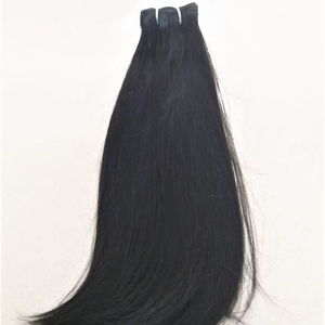 Extensions de cheveux vierges indiens Remy - Texture ondulée soyeuse et droite, toucher doux, trame simple, paquet de 100g, couleur plus foncée uniquement - Product Image 1