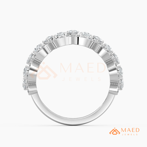 Gold Plated Diamond Wide Band <b>Ring</b> for Women Oval Cluster Statement Cocktail <b>Ring</b> Luxury Fine Jewelry USA - Product Image 6