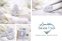 Diamant de laboratoire CVD rose vif fantaisie de 1,00 ct, taille poire idéale, pureté VVS2, certifié IGI