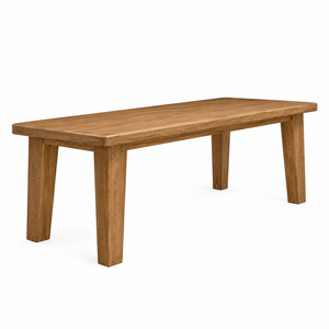 Table à manger rectangulaire contemporaine en teck massif, pieds effilés, écologique, durable, 10 places, pour hôtel/restaurant/villa - Product Image 3