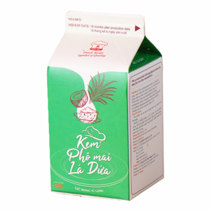 Venta al por mayor, envío directo de fábrica, bebida HALAL, sin lácteos, OEM/ODM, crema de postre de queso de pandan 500G para café y leche - Product Image 1