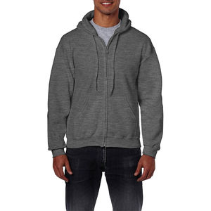 Sweat à capuche zippé pour homme en molleton 100 % coton de qualité supérieure 2026, motif uni, streetwear d'automne, fermeture éclair intégrale, personnalisable OEM - Product Image 4