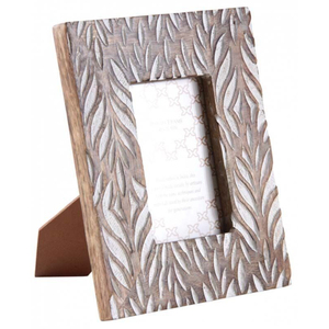 Hand Carved Geometry Pattern Wood Picture <b>Frame</b> Premium Brown Finish <b>Square</b> Photo Holder for Office Desk Desktop Decoration - Product Image 5
