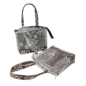 Hot Selling Reusable Travel Bag with Thick PVC 10 Oz Laminated Canvas Bottom Zip Closure <b>Handbag</b> for Cosmetic Gift - Product Image 2