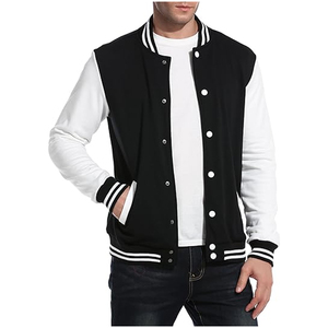OEM Promotional Unisex Leather Polyester Cotton wool varsity <b>jackets</b> Urban Casual Buttoned Varsity Sportswear Bomber <b>Jackets</b> - Product Image 6