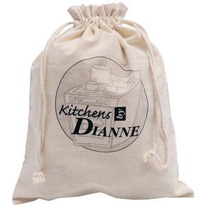 Sac en toile réutilisable avec cordon de serrage, logo personnalisé, coton bio, pour cadeaux et shopping, avec poignée en corde - Product Image 1