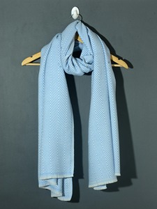 Indian Winter Woolen <b>Shawl</b> Handmade Unisex Zig Zag Design Neck <b>Wrap</b> Hand Woven Stole - Product Image 6