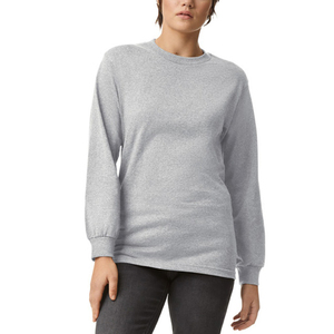 Camiseta de Manga Larga para Mujer, Cuello Redondo, Tejido de Punto, Corte Regular, Informal, para Todas las Temporadas, 100% Algodón, Transpirable - Product Image 6