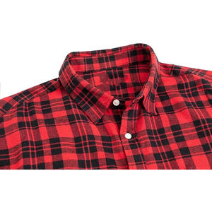 Camisa de Franela a Cuadros para Hombre, 100% Algodón, Precio Económico, Casual, Manga Larga, Logotipo Personalizado, Estilo Clásico Urbano - Product Image 3