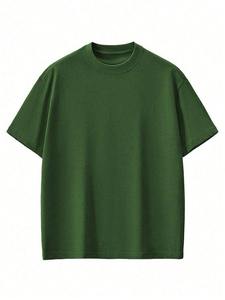 T-shirt surdimensionné pour homme, coupe décontractée, coton, col rond, épaules tombantes, style streetwear décontracté - Product Image 6