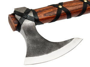 Ragnar Nouvelle Hache Viking, Modèle Nordic Viking Axe, Qualité Supérieure, Fabriquée à la Main, en Acier à Haute Teneur en Carbone et Bois de Frêne, Hachette de Bâtisseur, Tête d'Hache - Product Image 5
