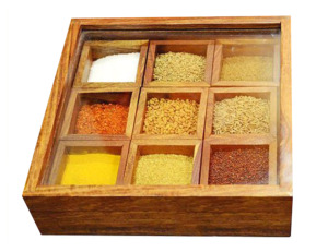 Wooden Tea Bags Storage Box Container with 8 Sections Shelf Organizers Weight 2 kg Height 4 Inch Width 15 Inch Depth by AYAANS - Product Image 5