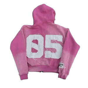 เสื้อฮู้ดดี้ผู้ชายคุณภาพสูง แบบ unisex สำหรับฤดูหนาว ผ้าฝ้ายหนานุ่ม ทรงโอเวอร์ไซส์ สกรีนลายตามสั่ง ประดับลูกปัด - Product Image 4